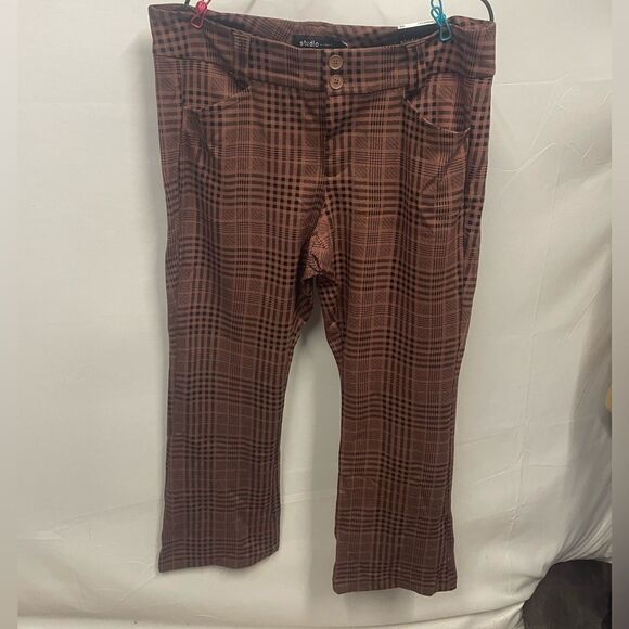 Torrid Brown Plaid Trouser Pants New - Picture 1 of 4